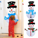 Maxbell Felt Snowman Christmas Wall Ornaments Holiday Decorations Red-Green Scarf