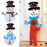 Maxbell Felt Snowman Christmas Wall Ornaments Holiday Decorations Red-Green Scarf