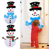 Maxbell Felt Snowman Christmas Wall Ornaments Holiday Decorations Red-Green Scarf