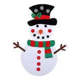 Maxbell Felt Snowman Christmas Wall Ornaments Holiday Decorations Red-Green Scarf