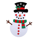 Maxbell Felt Snowman Christmas Wall Ornaments Holiday Decorations Red-Green Scarf