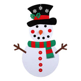 Maxbell Felt Snowman Christmas Wall Ornaments Holiday Decorations Red-Green Scarf