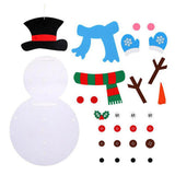 Maxbell Felt Snowman Christmas Wall Ornaments Holiday Decorations Red-Green Scarf