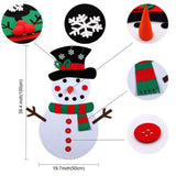 Maxbell Felt Snowman Christmas Wall Ornaments Holiday Decorations Red-Green Scarf