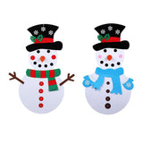 Maxbell Felt Snowman Christmas Wall Ornaments Holiday Decorations Red-Green Scarf