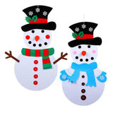 Maxbell Felt Snowman Christmas Wall Ornaments Holiday Decorations Red-Green Scarf