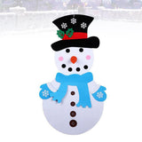 Maxbell Felt Snowman Christmas Wall Ornaments Holiday Decorations Blue Scarf