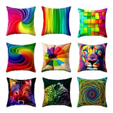 Maxbell Colorful Bed Decor Soft Square Throw Pillow Case Cushion Covers  A