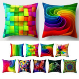 Maxbell Colorful Bed Decor Soft Square Throw Pillow Case Cushion Covers  A