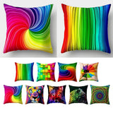 Maxbell Colorful Bed Decor Soft Square Throw Pillow Case Cushion Covers  A