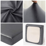 Waterproof PU Leather Sofa Seat Cushion Cover Protector Grey_3 Seater