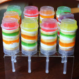 Maxbell  10 Pcs PP Clear Cake Bucket Shooters Push Pop Cake Display Container DIY Lot