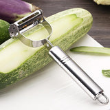 2-in-1 Stainless Steel  Kitchen Peel Remove Utensil  Vegetable Scratch Knife