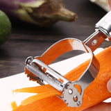 2-in-1 Stainless Steel  Kitchen Peel Remove Utensil  Vegetable Scratch Knife