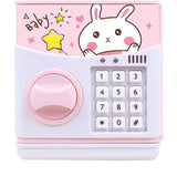 Maxbell Maxbell Electronic Cash Roller Piggy Bank Coin Money Saving Box Kids Toy Pink Rabbit