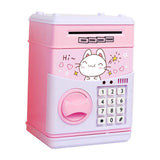 Maxbell Maxbell Electronic Cash Roller Piggy Bank Coin Money Saving Box Kids Toy Pink Cat