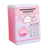 Maxbell Maxbell Electronic Cash Roller Piggy Bank Coin Money Saving Box Kids Toy Pink Cat