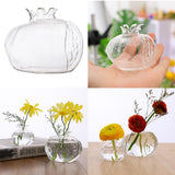 Maxbell 10xMini Pomegranate Glass Vase Handmade Flower Pot Hydroponic Flower Crafts S