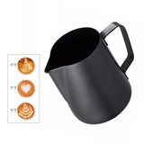 Latte Art Milk Frothing Pitcher Milk Chocolate Milk Espresso Jug Black