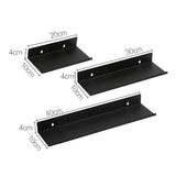 Damage-Free Floating Wall Mount Shelf for Home Organizer Office Speaker Black M