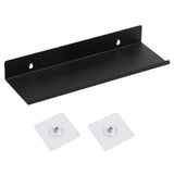 Damage-Free Floating Wall Mount Shelf for Home Organizer Office Speaker Black M