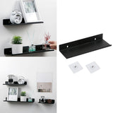 Damage-Free Floating Wall Mount Shelf for Home Organizer Office Speaker Black M