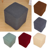 Foot Stool Slipcover Stretch Ottoman Rectangle Footstool Cover Green