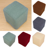 Foot Stool Slipcover Stretch Ottoman Rectangle Footstool Cover Green