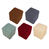 Foot Stool Slipcover Stretch Ottoman Rectangle Footstool Cover Green