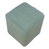 Foot Stool Slipcover Stretch Ottoman Rectangle Footstool Cover Green