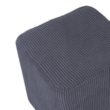 Foot Stool Slipcover Stretch Ottoman Rectangle Footstool Cover Gray