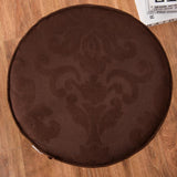 Stool Cover Round Bar Cafe Stool Seat Protector Stool Seat Cushion Brownness