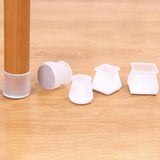 Silicone Chair Leg Caps Feet Cover Pads Protectors Brown Square