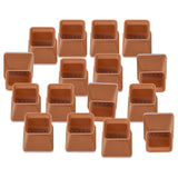 Silicone Chair Leg Caps Feet Cover Pads Protectors Brown Square