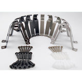 Maxbell 3xAdjustable 19-25mm Curtain Rod Brackets Window Blind Rod Holders Home Decor 22mm silver