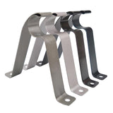 Maxbell 4xAdjustable 19-25mm Curtain Rod Brackets Window Blind Rod Holders Home Decor 22mm silver