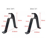 Maxbell 5xAdjustable 19-25mm Curtain Rod Brackets Window Blind Rod Holders Home Decor 22mm silver