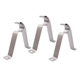 Maxbell 6xAdjustable 19-25mm Curtain Rod Brackets Window Blind Rod Holders Home Decor 22mm silver