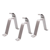 Maxbell 3xAdjustable 19-25mm Curtain Rod Brackets Window Blind Rod Holders Home Decor 22mm silver