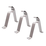 Maxbell 3xAdjustable 19-25mm Curtain Rod Brackets Window Blind Rod Holders Home Decor 22mm silver