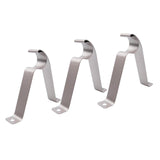 Maxbell 6xAdjustable 19-25mm Curtain Rod Brackets Window Blind Rod Holders Home Decor 22mm silver