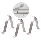 Maxbell 4xAdjustable 19-25mm Curtain Rod Brackets Window Blind Rod Holders Home Decor 22mm silver