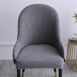 1pc Wing Back Dining Chair Cover Reusable Protector Seat Covers for Decor gray