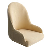 1pc Wing Back Dining Chair Cover Reusable Protector Seat Covers for Decor beige