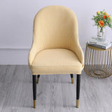 1pc Wing Back Dining Chair Cover Reusable Protector Seat Covers for Decor beige