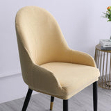 1pc Wing Back Dining Chair Cover Reusable Protector Seat Covers for Decor beige