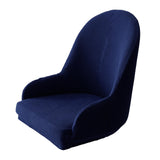 1pc Wing Back Dining Chair Cover Reusable Protector Seat Covers for Decor dark blue