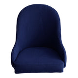 1pc Wing Back Dining Chair Cover Reusable Protector Seat Covers for Decor dark blue