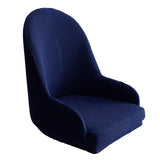 1pc Wing Back Dining Chair Cover Reusable Protector Seat Covers for Decor dark blue