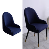 1pc Wing Back Dining Chair Cover Reusable Protector Seat Covers for Decor dark blue